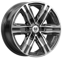 Диск литой КиК R8 (КС1174) 17x7.5J/6x139.7 D106.1 ET25 алмаз черный